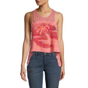 Free People Luau Crochet Crop Boho Top (XS)